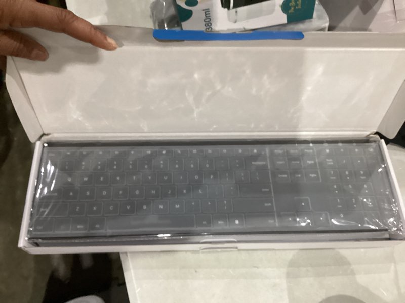 Condition photo showing Good Condition for wireless keyboard and mouse, vssoplor 2.4ghz rechargeable compact quiet full-size keyboard and mouse combo with nano usb receiver for windows, laptop, pc, notebook-black