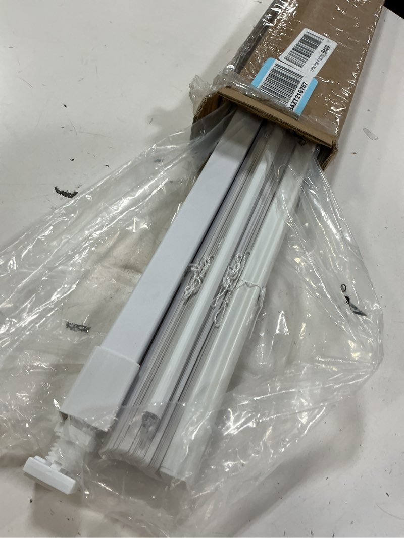 Condition photo showing Good Condition for no tools no drill cordless mini blinds, 1" l-shaped slats light filtering shades, horizontal vinyl blinds for indoor windows, white,28.5" wx 36" h 28.5"wx 36"h