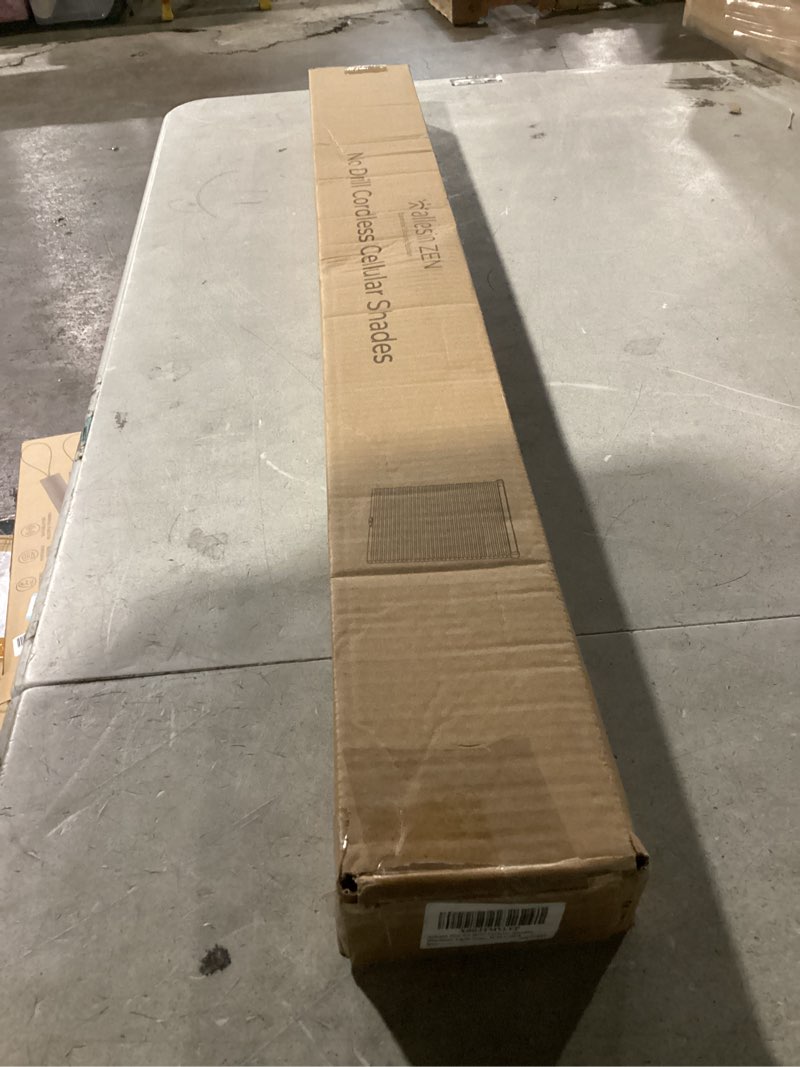 Condition photo showing Good Condition for allesin zen no drill blinds for windows blackout cordless cellular shades honeycomb blinds pull down, free stop easy install for home and office, blackout, light gray, 22" w x 58" h light gray-100% blackout 22"w x 58"h