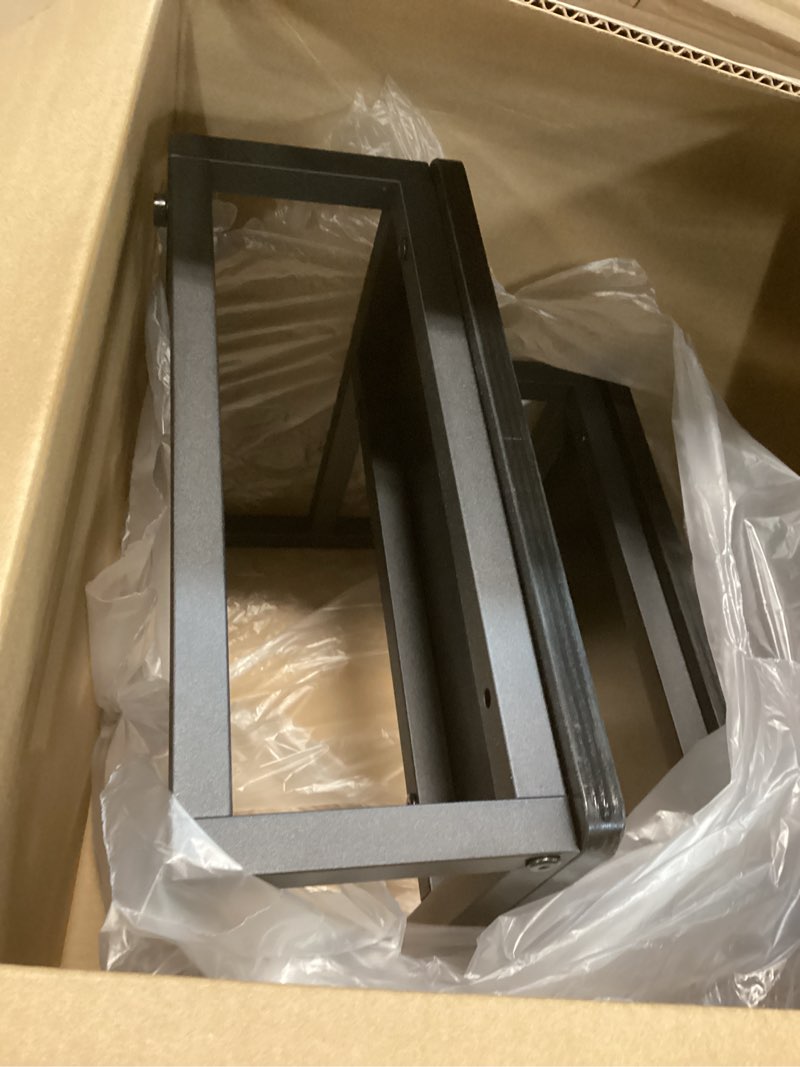 Condition photo showing Good Condition for Step Stool, Bedside Steps for High Beds with Round Corners, 2 Steps Footstool for Adults, Metal and Wood Stepping Stool for Kitchen Bedroom, Load 500 LB, Black