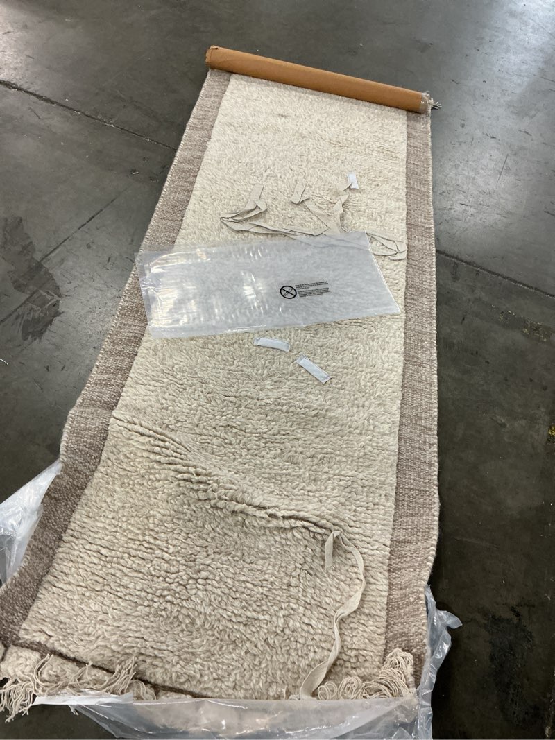 Condition photo showing As Is for saje wool shag rug size 2’6x7” 
