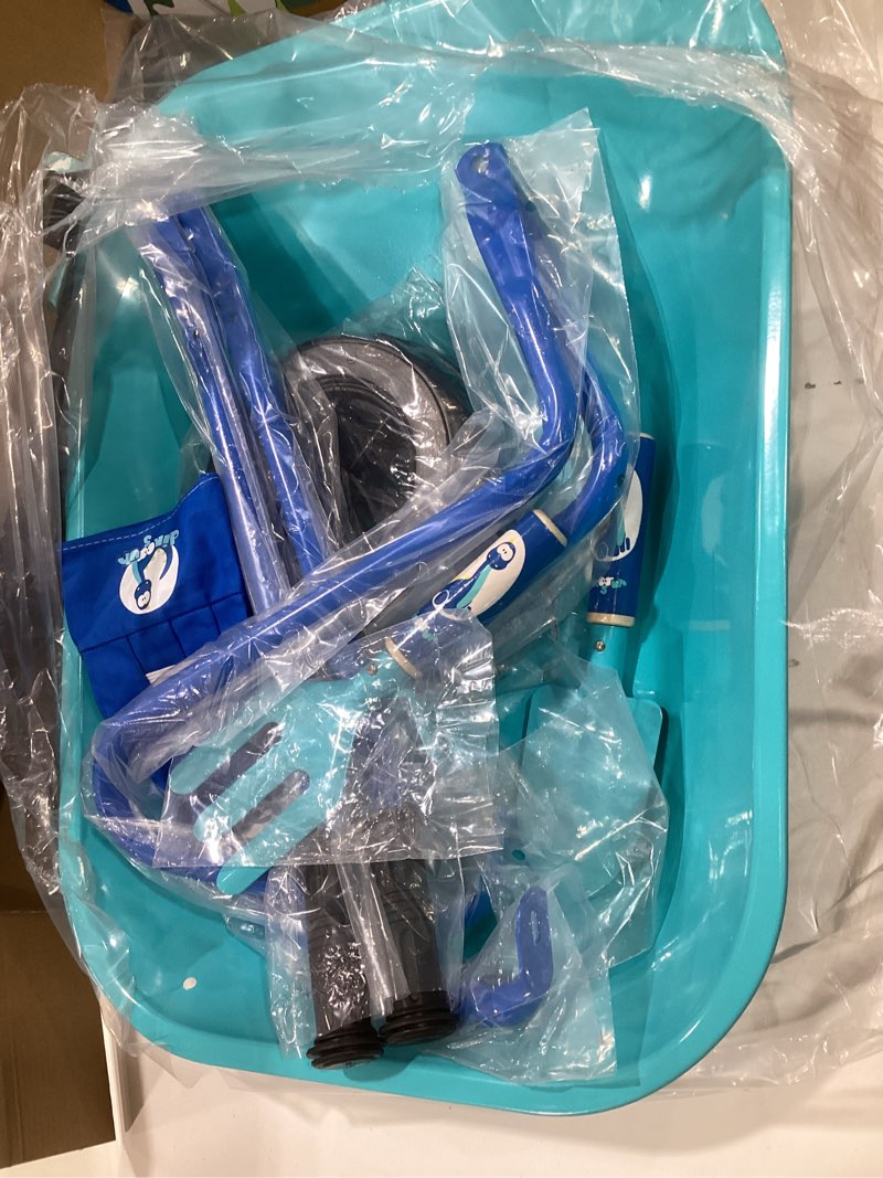 Condition photo showing Good Condition for colwelt kids wheelbarrow 5pcs, steel wheelbarrow for kids with kids gardening tools and kids gloves(blue), gardening tools for kids
