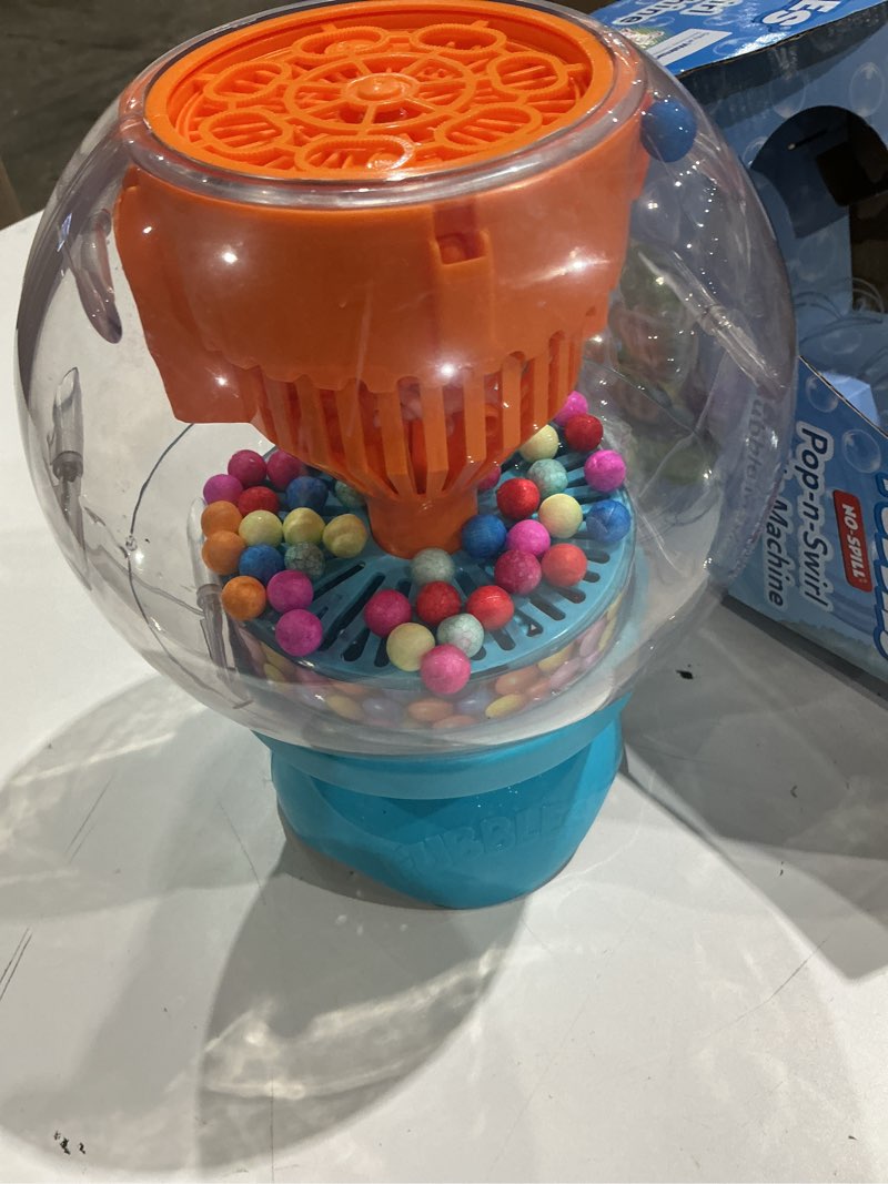 Condition photo showing As Is for little kids inc. pop n swirl bubble machine for fun outdoor play