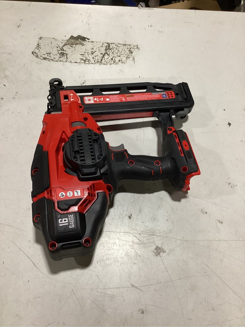 Condition photo showing As Is for craftsman v20 2-1/2-in-in 16 -gauge cordless straight finish nailer (battery not included)