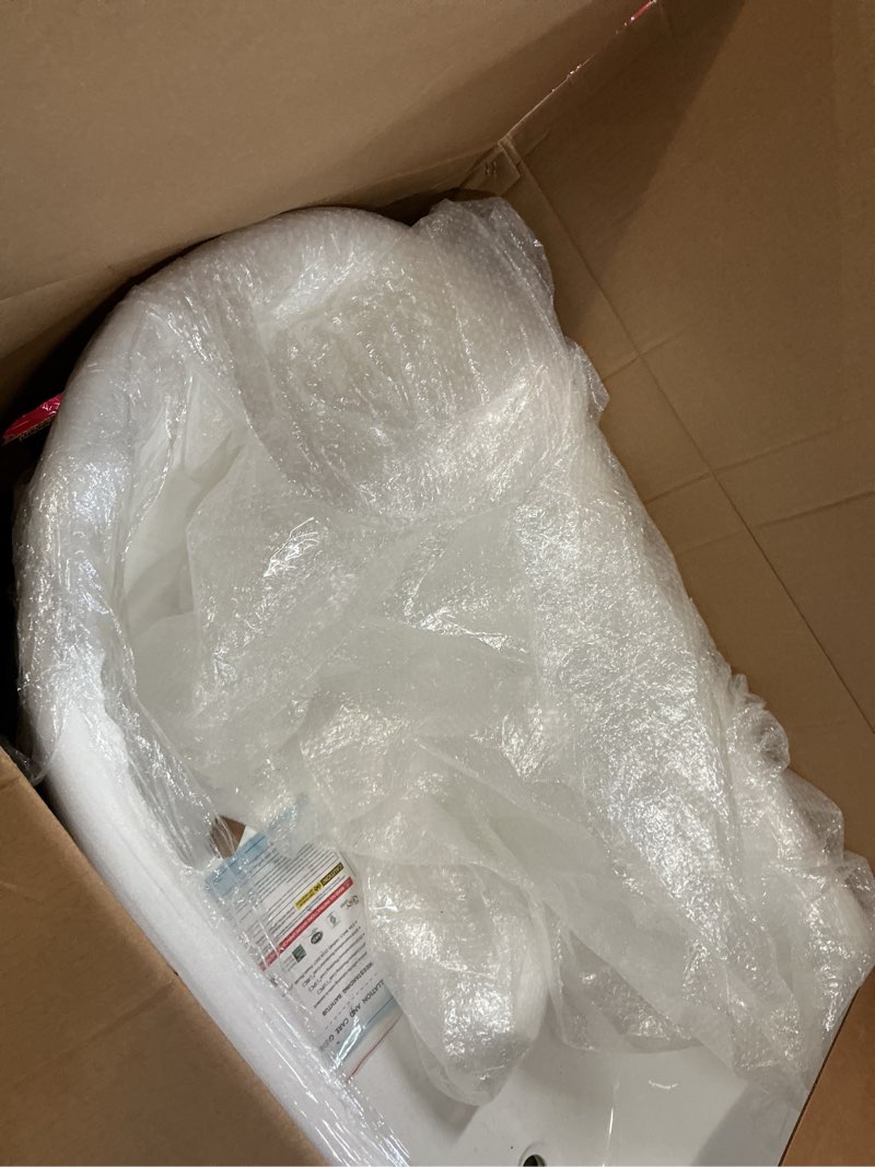 Condition photo showing Good Condition for WOODBRIDGE 54" Acrylic Freestanding Bathtub Contemporary Soaking Black Tub with Matte Black Overflow and Drain?BTA1807-MB Black/Matte Black Tub