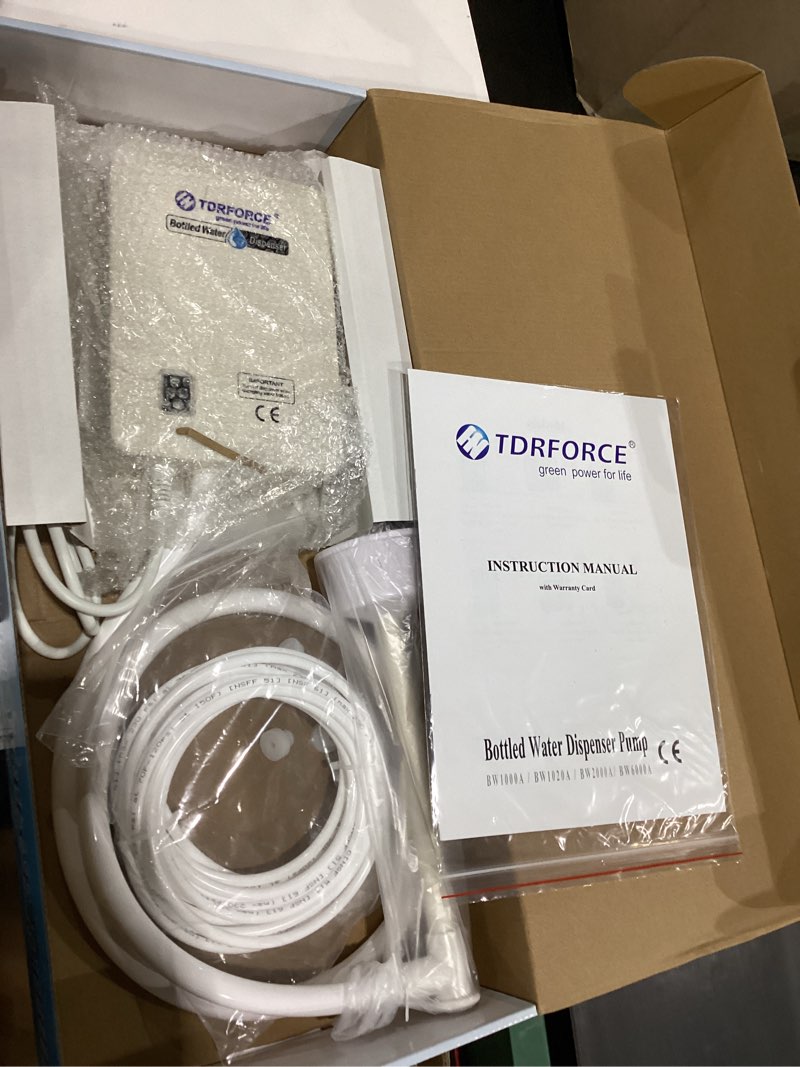 Condition photo showing Good Condition for bottle water dispenser pump system self-priming 110v ac us plug drinking water pump single tube food grade suitable for coffee/tea maker, water dispenser, refrigerator, ice maker single inlet