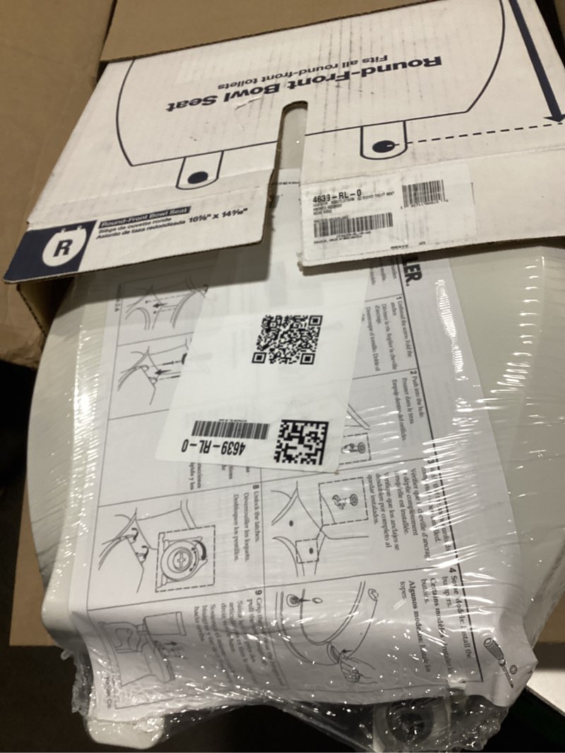 Condition photo showing Good Condition for KOHLER 4639-RL-0 Cachet ReadyLatch Round Toilet Seat Soft Close, White White Round Ready Latch