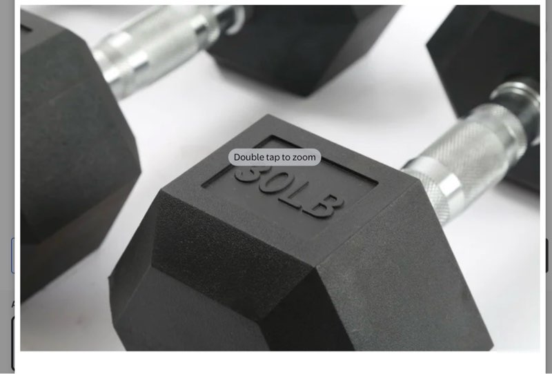 hex dumbbell set, rubber encased exercise & fitness dumbbells for home gym, hand weights for strength training, in multiple weights 30 lb