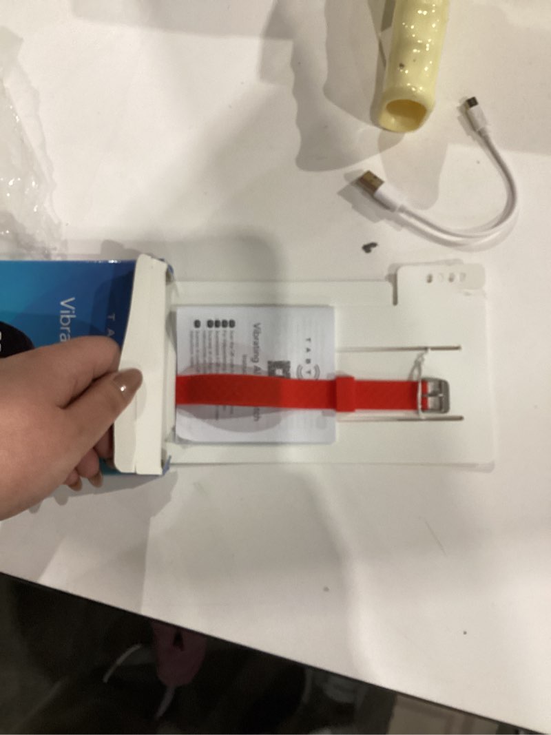 vibrating alarm reminder watch - with up to 10 personal alarms or pill reminders per day red large