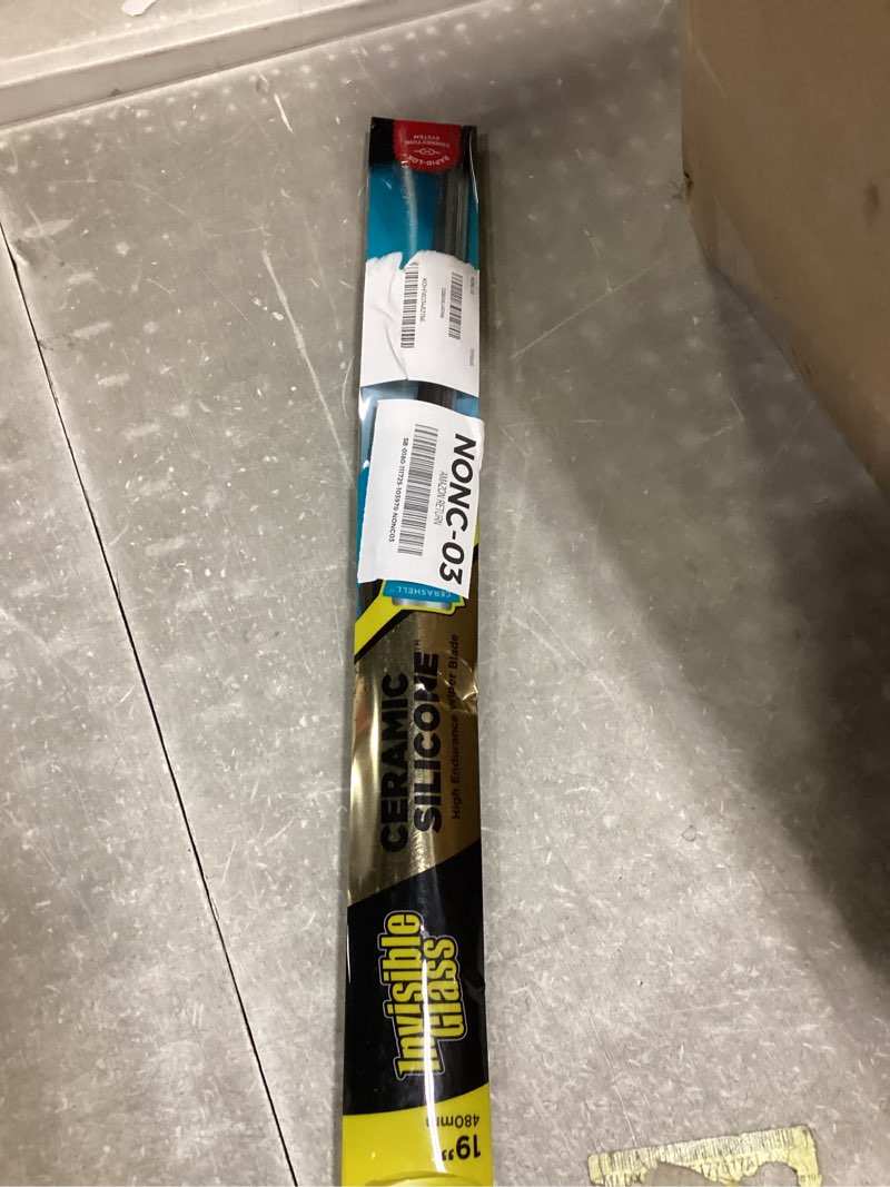 Condition photo showing As Is for Invisible Glass CSB19 Ceramic Silicone 19" Premium All-Season Windshield Wiper Blade – Automotive Replacement Beam Blade with HydroGuard Water Repellent Coating for Quiet, Streak-Free Performance