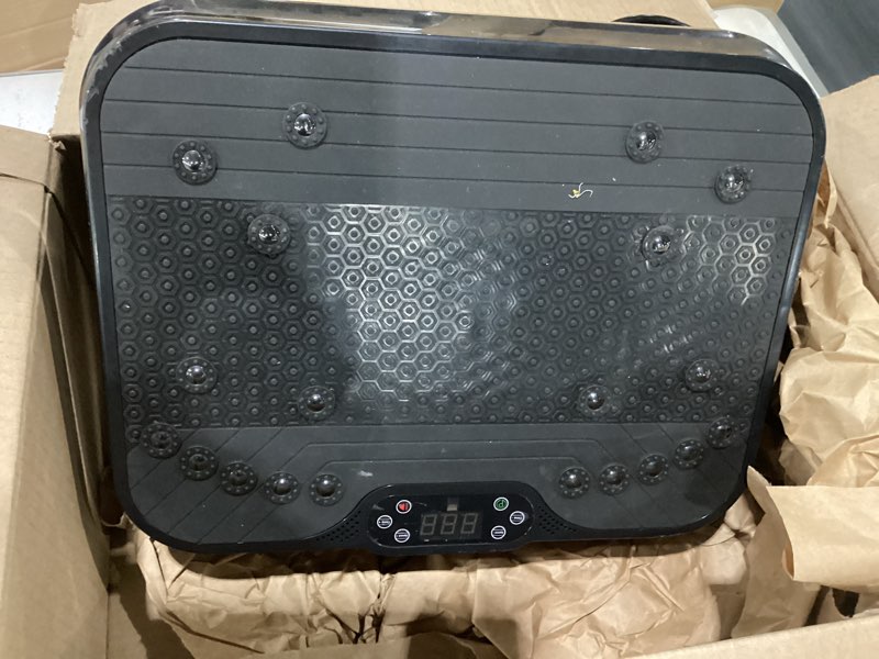 Condition photo showing Good Condition for vibration plate exercise machine for lymphatic drainage,power vibrate stand shake board 400 lbs capacity fitness platform with fitness resistance bands weight loss gifts for women men