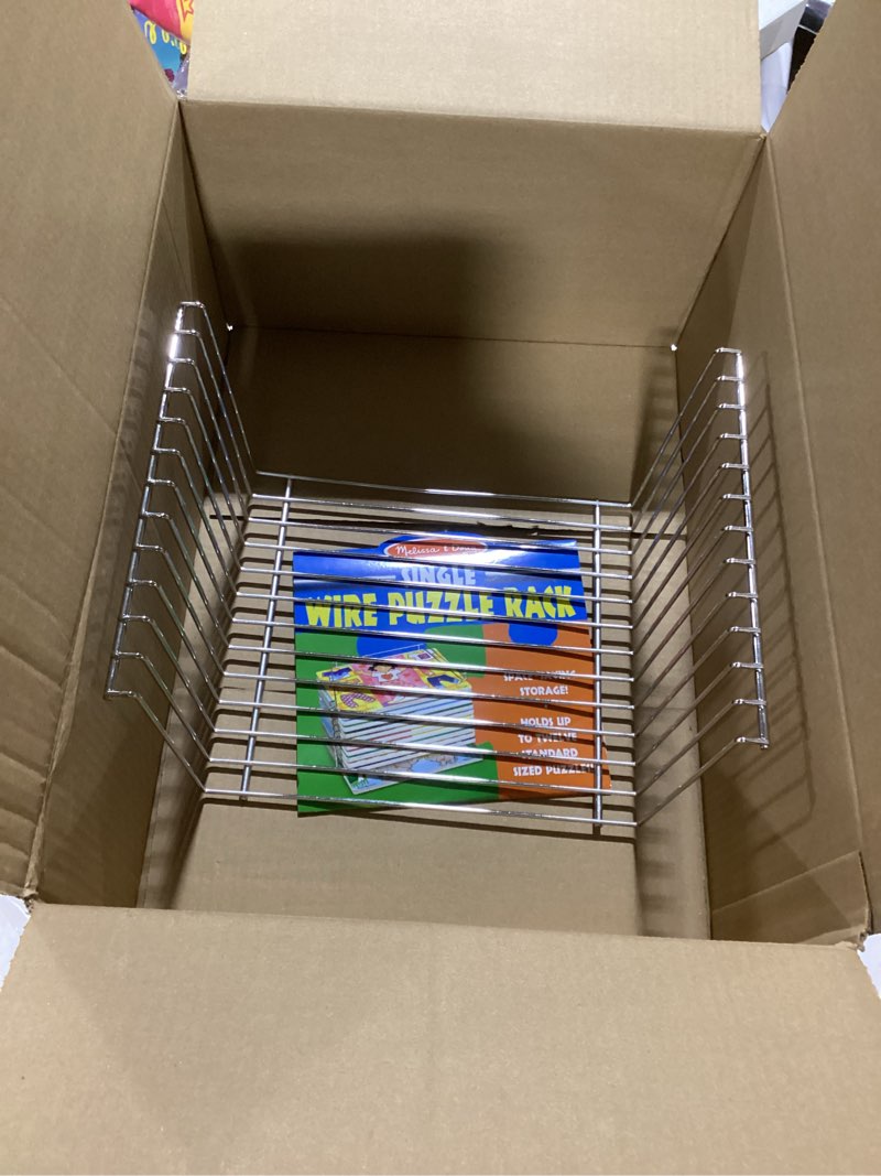 Condition photo showing Good Condition for Melissa & Doug Puzzle Storage Rack - Wire Rack Holds 12 Puzzles Single Fit