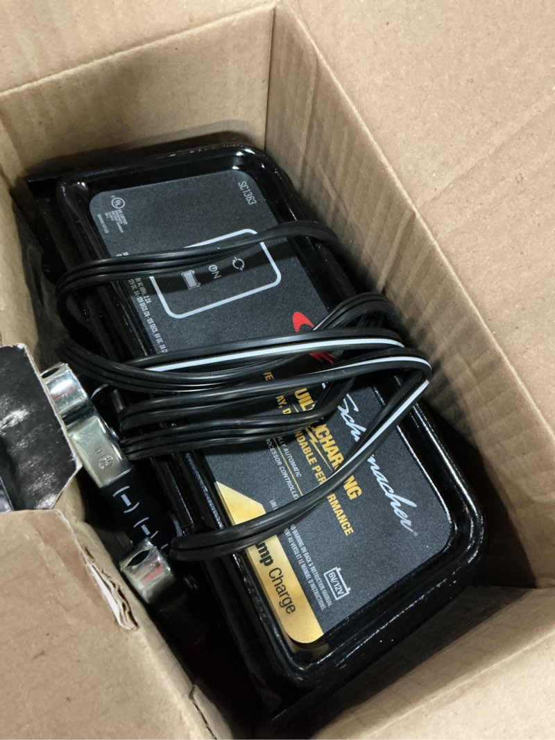 Condition photo showing As Is for schumacher automatic 120 v 8 amps battery charger