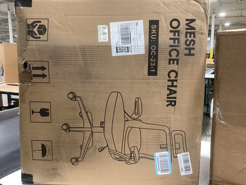 Condition photo showing Good Condition for Fizzin Ergonomic Office Chair, 400 LBS Computer Chairs with Adjustable Lumbar Support, Breathable Mesh Desk Chair Ergonomic with Thickened Cushion, Comfy Home Office Desk Chair (Black)