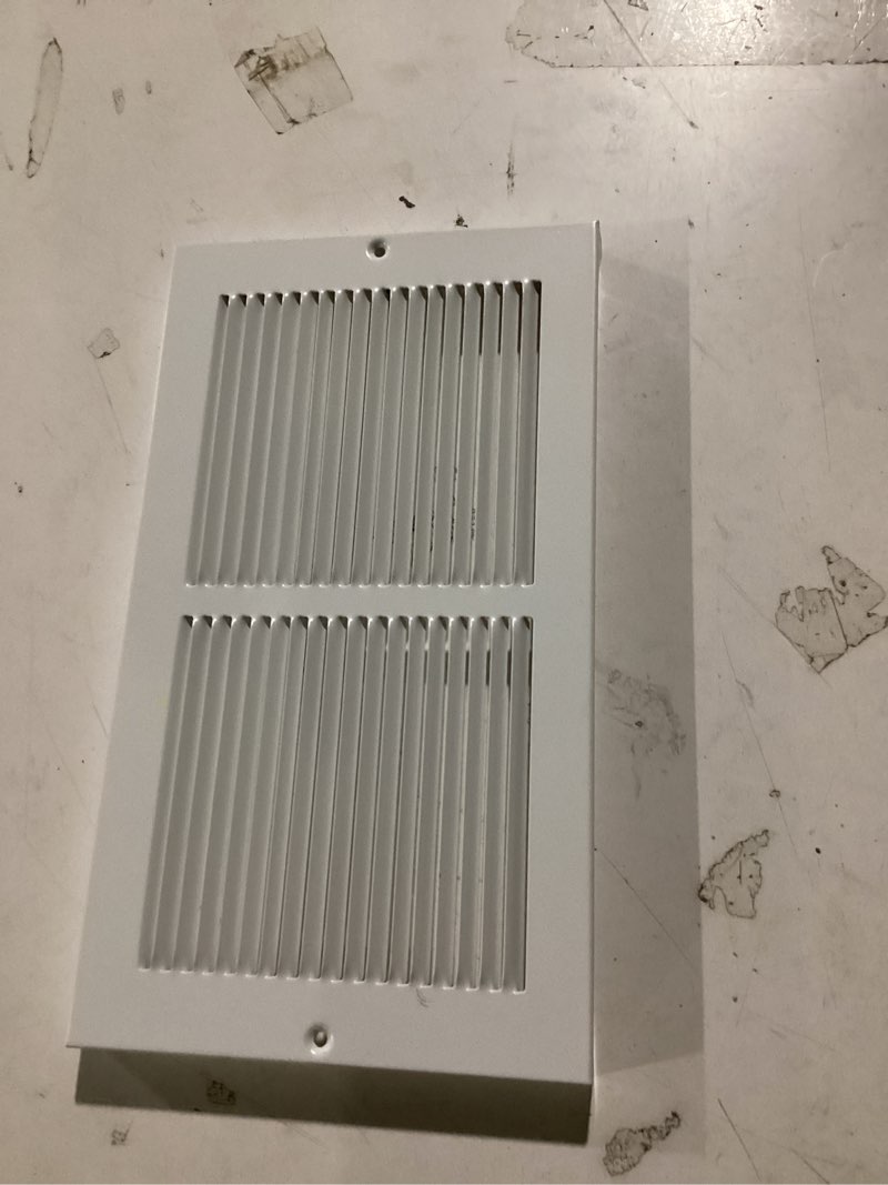 reliabilt 12-in x 6-in steel white baseboard grille ( outside width- 13.57-in )