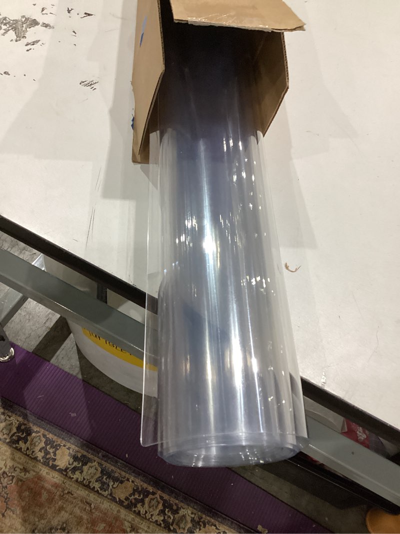 Condition photo showing Good Condition for clear table protector 40 x 92 inch, 1.5mm thick plastic table cover, waterproof pvc clear table cover protector, desk protector mat, writing desk pad for desktop, coffee & dining room table 40" x 92" (rectangular) crystal clear