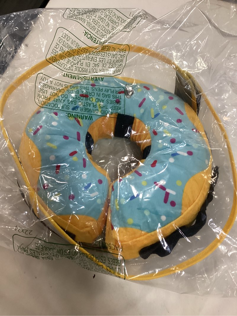 Condition photo showing Good Condition for Inflatable Dog Cone Collar with Detachable Enhanced Anti-Licking Shield, Soft Neck Donut Collar for Dogs After Surgery, Adjustable Dog Cone Alternative for Large Medium Small Dogs & Cats Blue M?Neck 8"-11"?