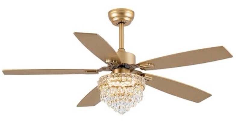 Esiovco Chandelier Ceiling Fans with Lights and Remote,Chandelier Fan Ceiling,Crystal Ceiling Fan Fa