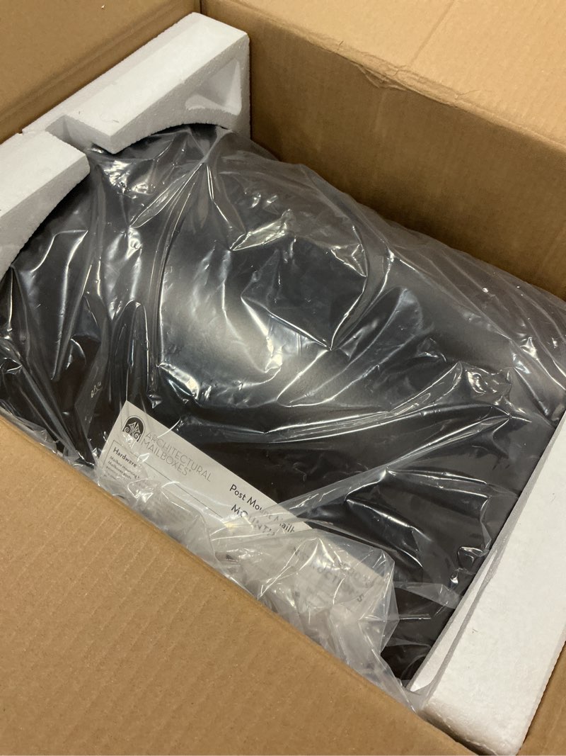 Condition photo showing New/Like New for Architectural Mailboxes 950020RZ Centennial Post Mount Mailbox, XL, Rubbed Bronze