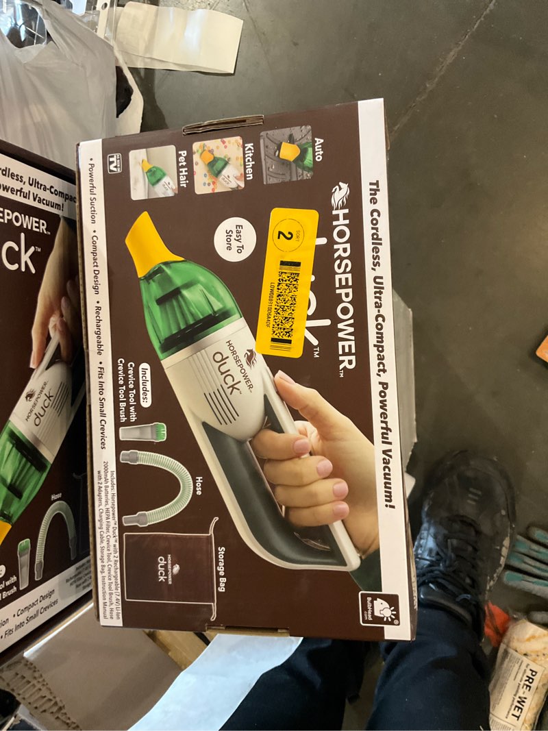 Condition photo showing Good Condition for horsepower duck compact cordless vacuum, ultra-powerful upgraded battery for extra-long run time, as seen on tv, strong suction, easy to store, portable & rechargeable. home & auto (duck basic)