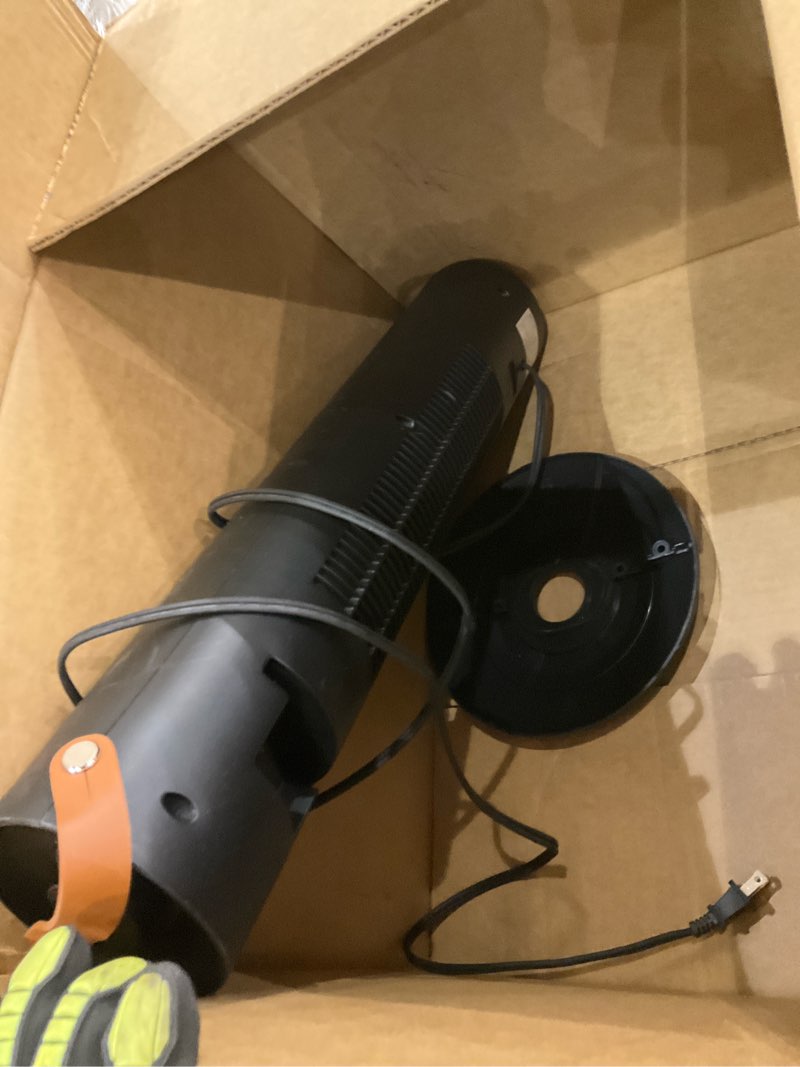 Condition photo showing As Is for Electric Space Heaters for Indoor Use, 25" Portable Room Office Heater with 70°Oscillation, 1500W, 2 Heating & Fan Modes, 1S Instant Heating, Quiet Electric Heater for Garage Bedroom Large Room, Black