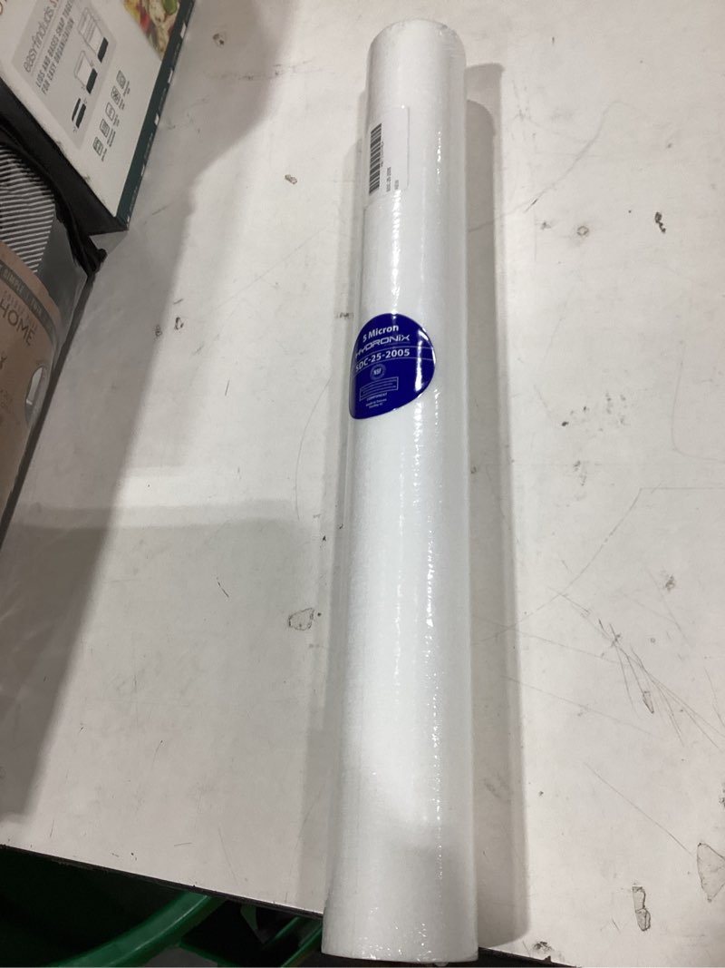 Condition photo showing As Is for hydronix sdc-25-2005 sediment water filter cartridge 2.5" x 20" - 5 micron - whole house, ro systems or commercial use
