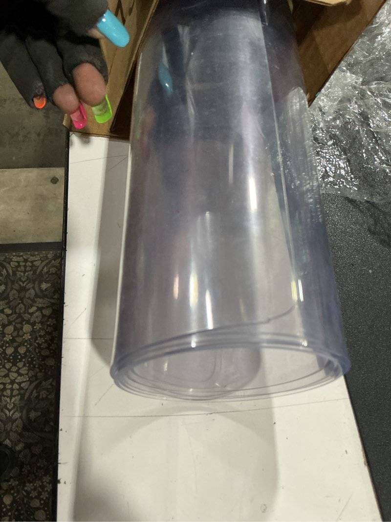 Condition photo showing Good Condition for ostepdecor clear table protector 24 x 48 inch, 2mm thick plastic table cover, waterproof pvc clear table cover protector, desk protector mat, writing desk pad for desktop, coffee & dining room table 24" x 48" (rectangular) crystal clear 2mm