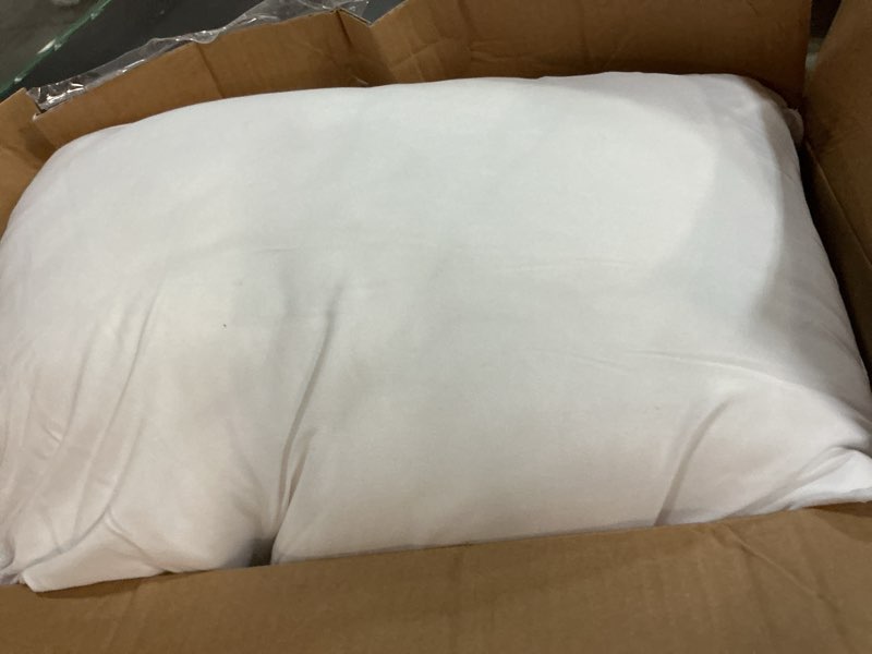Condition photo showing Good Condition for Amazon Basics Down-Alternative Pillows for Stomach and Back Sleepers, Soft Density, 20 x 36 inches, 2-Pack, White King (Pack of 2) Soft Pillow