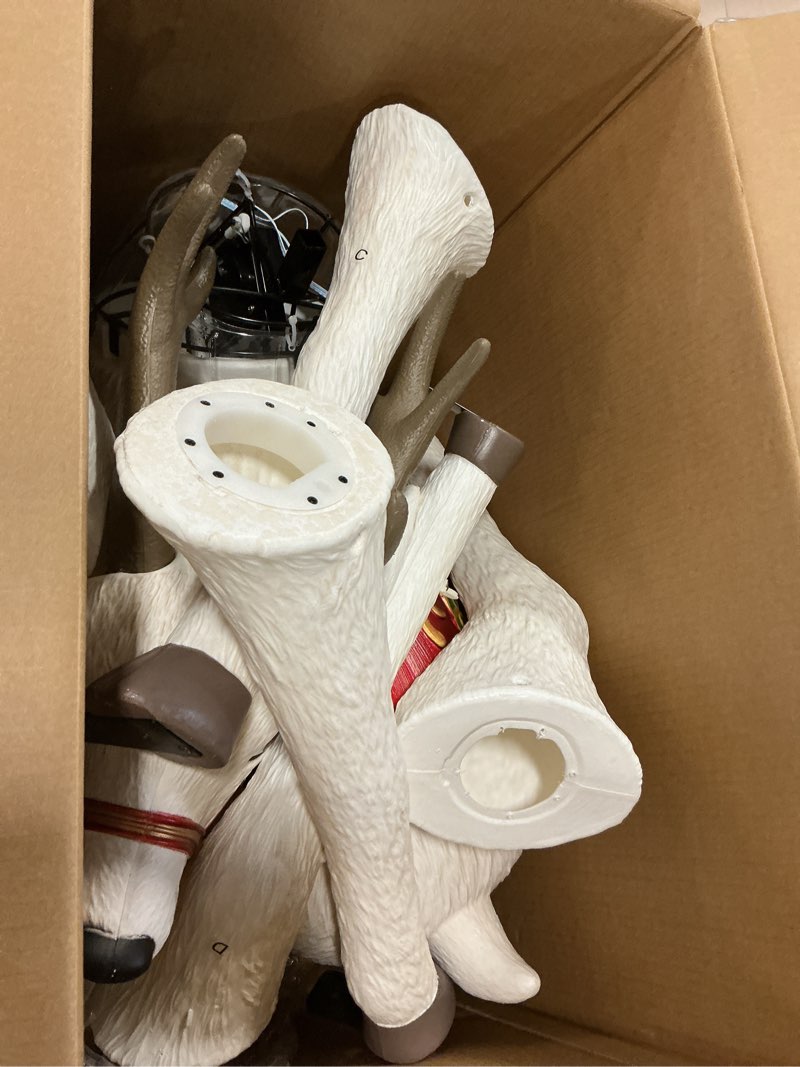 Condition photo showing Good Condition for Holiday Living 4.25-ft LED White Reindeer Animatronic Christmas Decoration