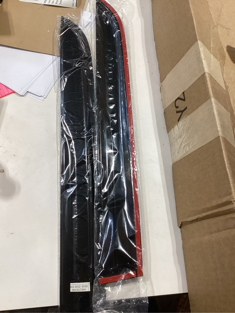 Condition photo showing As Is for kpy rain guards fit for 2012-2019 mercedes-benz ml350 glk350 gl450, out-channel window visors vent wind deflectors 4pc, car accessories for 2012-2019 mercedes benz ml/gl class 2012-2019 ml/gl class