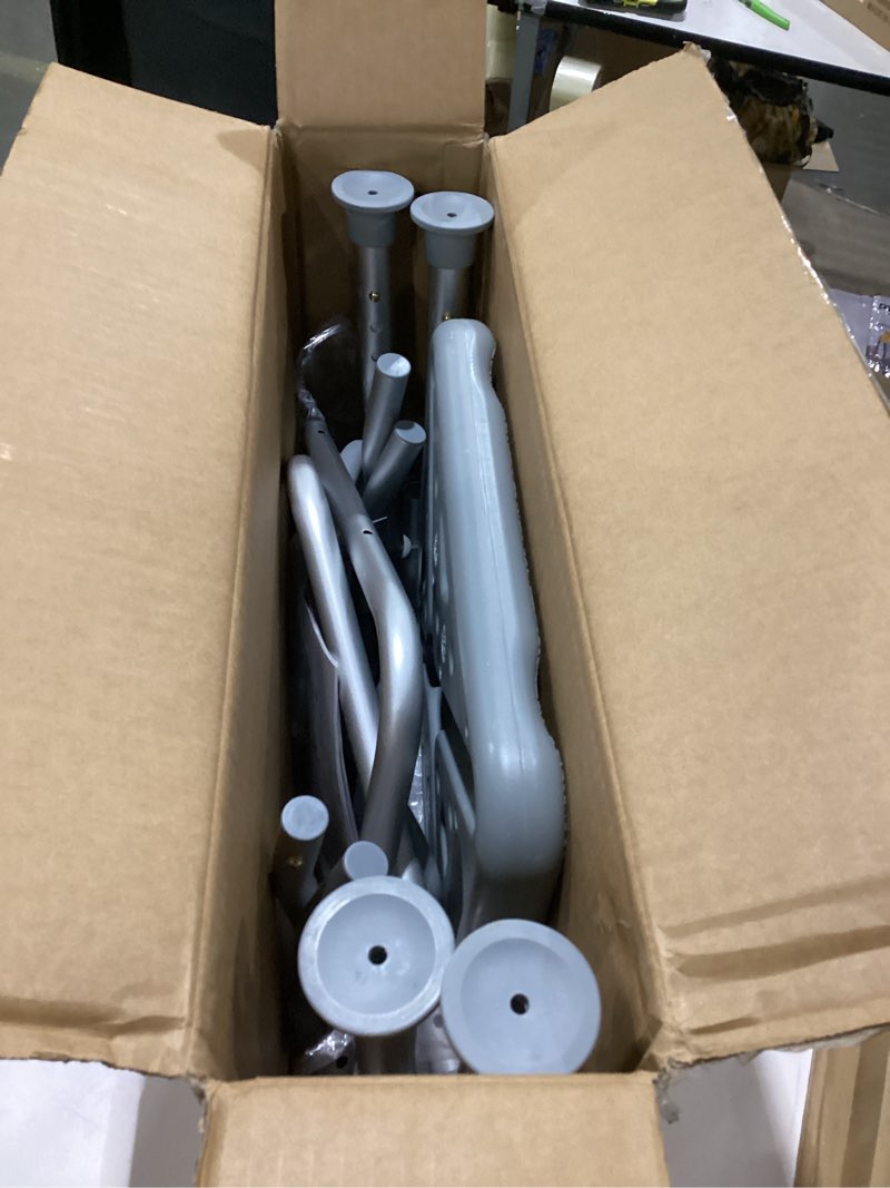 Condition photo showing New/Like New for Medline Shower Chair with Backrest and Padded Armrests - 350 lb. capacity, Bath Bench, Seat, Stool for Independent Adult, Seniors, Elderly & Disabled Patients Grey