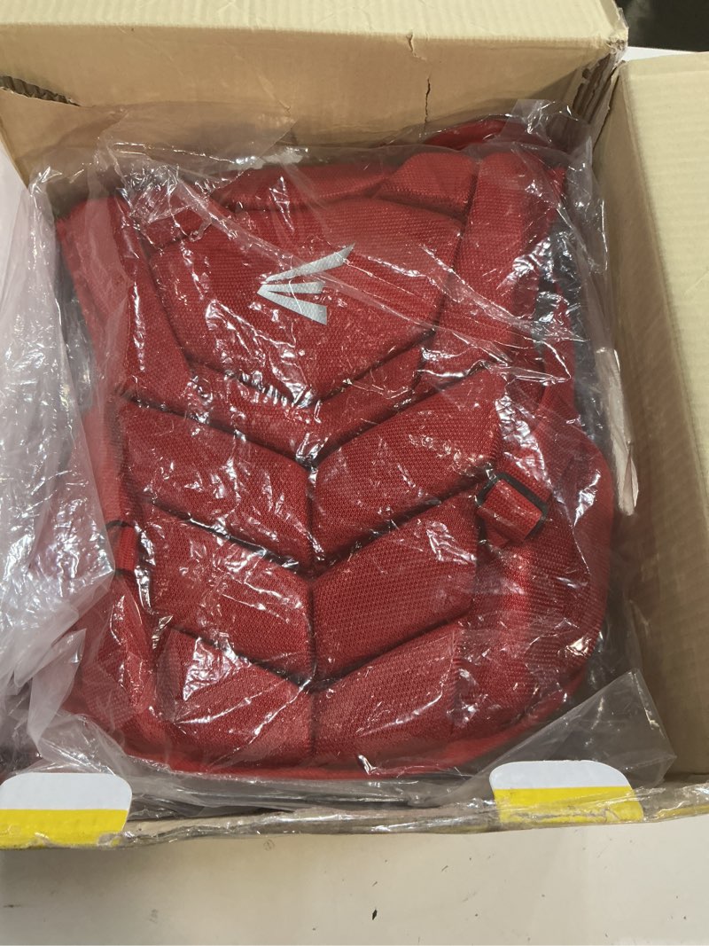 Condition photo showing Good Condition for easton | black magic 3.0 youth baseball catcher gear set | helmet, chest protector & leg guards | multiple sizes/colors large | ages 9 -12 red