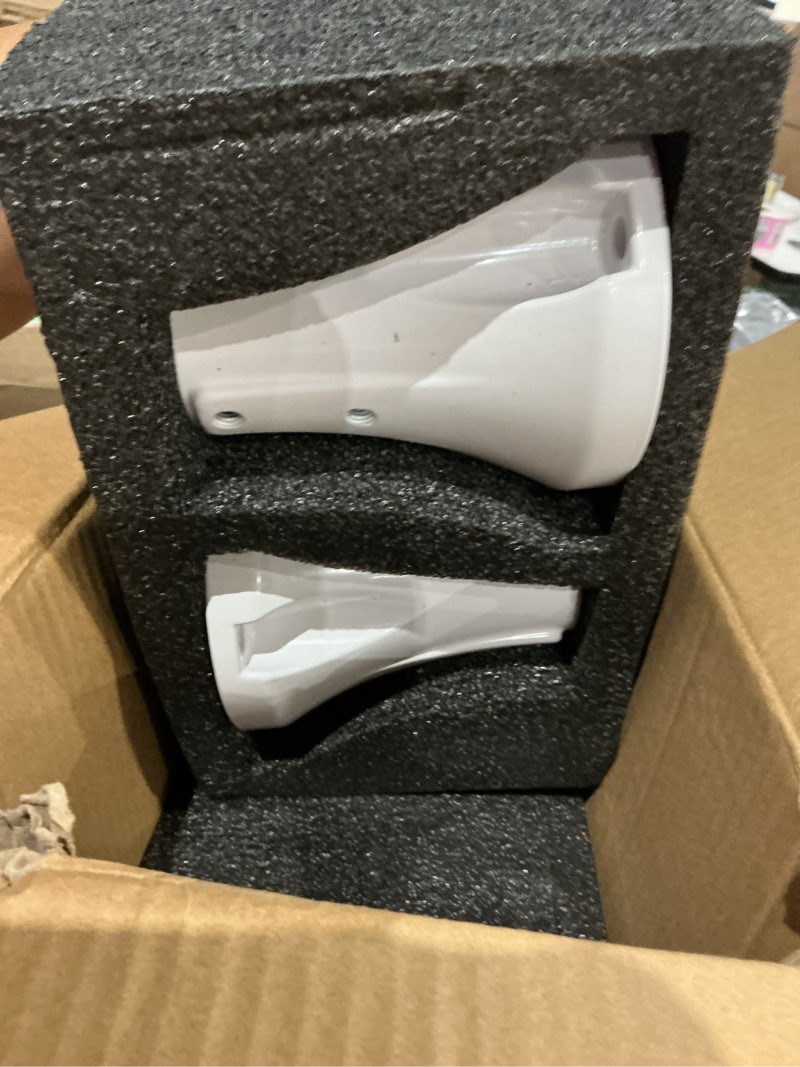 Condition photo showing As Is for 1-7/8" pool handrail base anchor flange 1.89"(48mm) aluminum alloy pool rail mount for concrete/wood decks, 304 stainless steel hardware included (2 pcs) 1-7/8"-2pcs 2