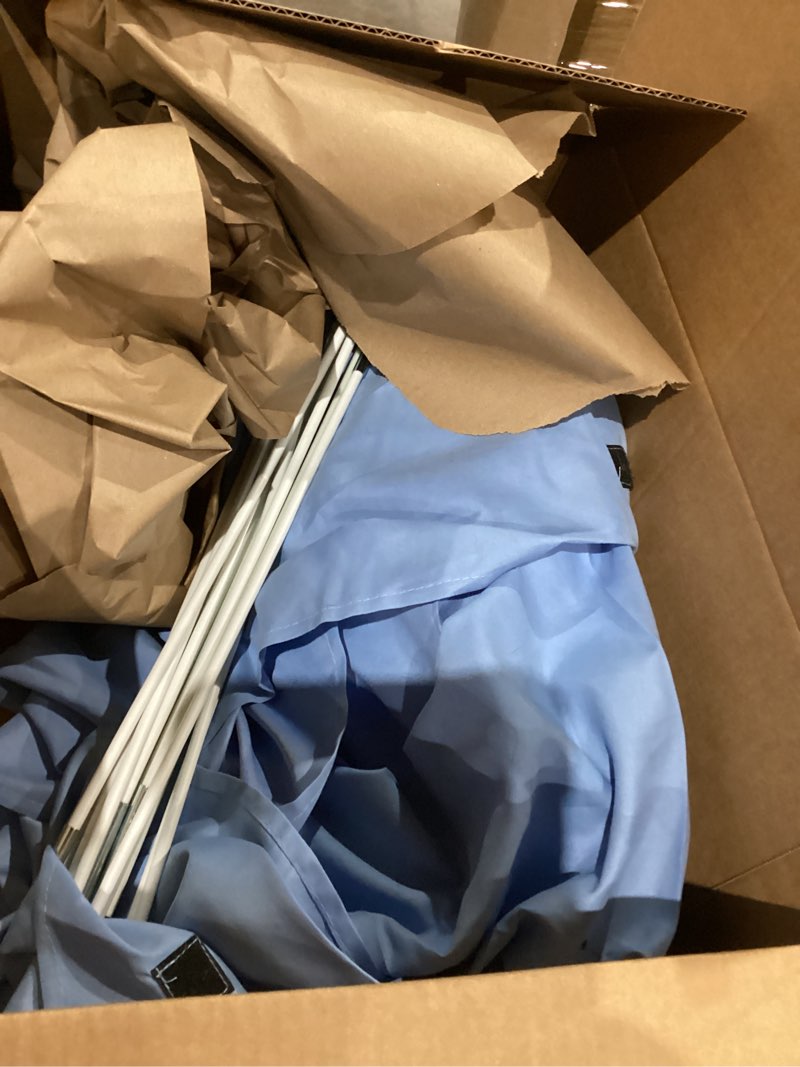 Condition photo showing As Is for Twin Bed Canopy with Reinforced Rods | Cozy Bed Tent for Kids | Hideaway Canopy for Girls Room & Boys & Fort for Kids Indoor Play Time or Sleepy Time Foldable Toddler Bedroom Privacy Sleeping Blue