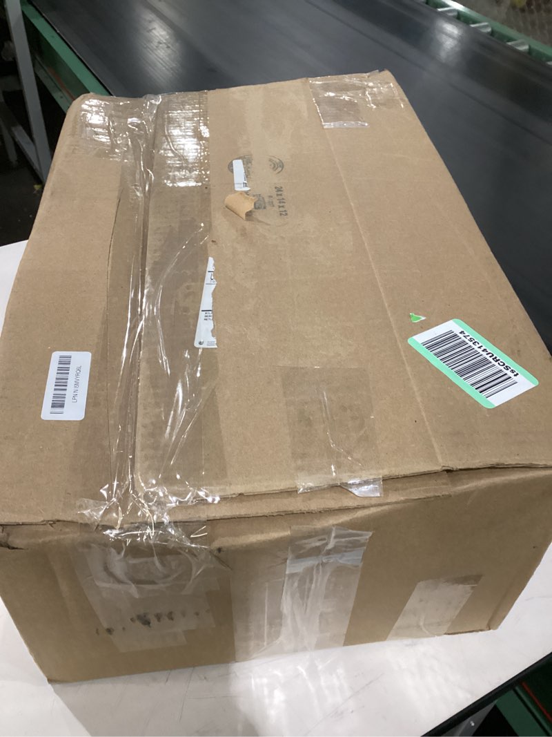 Condition photo showing As Is for Bedsure Calming Dog Bed for Small Medium Dogs - Donut Washable Medium Puppy Bed, 27 inches Anti-Slip Round Fluffy Plush Faux Fur Pet Bed, Camel 27"L x 27"W x 8"Th Camel