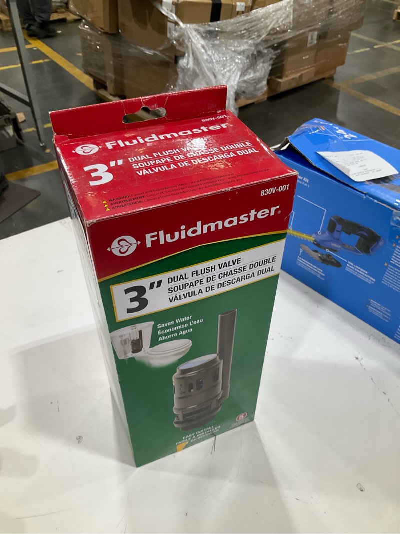 Condition photo showing Good Condition for fluidmaster dual flush valve 3-in black plastic dual flush conversion valve for 3 in. 