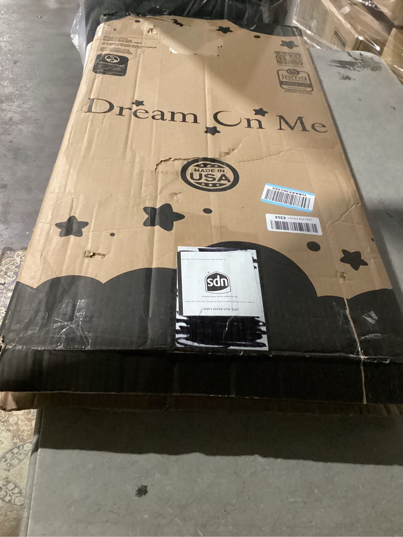 Condition photo showing Good Condition for dream on me classic design toddler bed in almond butter, low-to-floor wooden bed with safety rails, greenguard gold & bsa certified, non-toxic finish almond butter bed