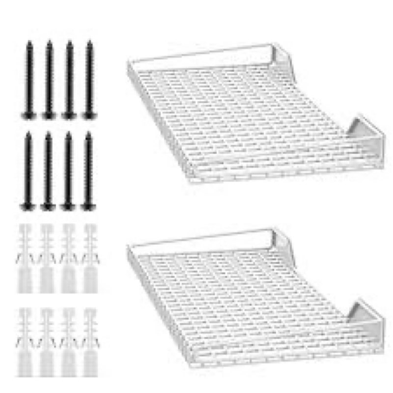 TORACK 2 Pack Wall Mounted Storage Shelves, 23.5" x 12" Wall Shelf for Garage, Closet, Laundry Room,