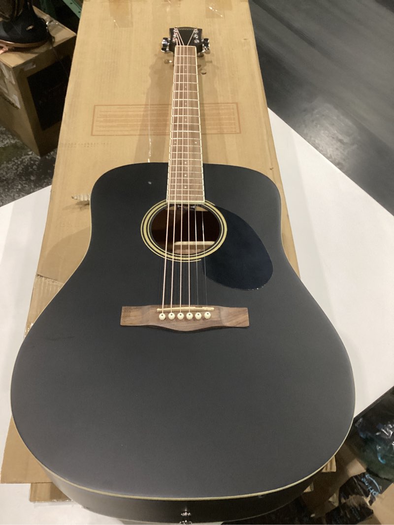 Condition photo showing Good Condition for gretsch prelude d100 dreadnought acoustic guitar, beginner guitar, black/natural