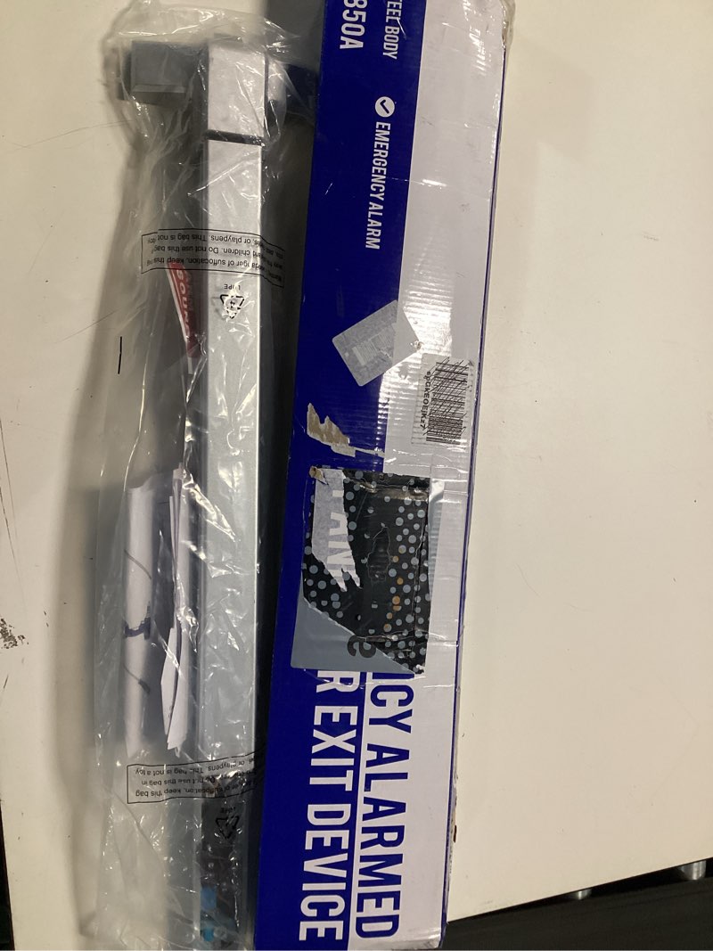 Condition photo showing New/Like New for fh-850a alarmed panic bar exit device - push bar for exit doors - loud warning strike bar with warning stickers - easy installation