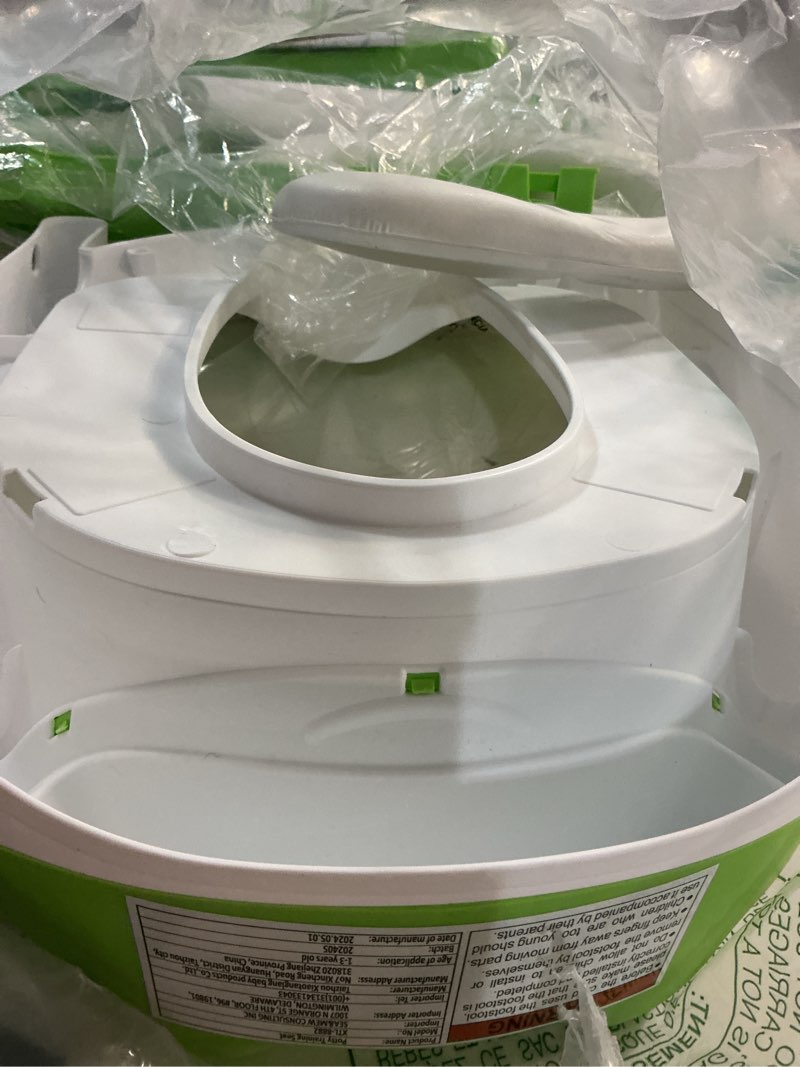 Condition photo showing As Is for cooseya frog toilet seat, potty training seat for toddler, upgrade potty training 2 in 1 toddler toilet seat for boys girls,waterproof soft mat non-slip step stool green