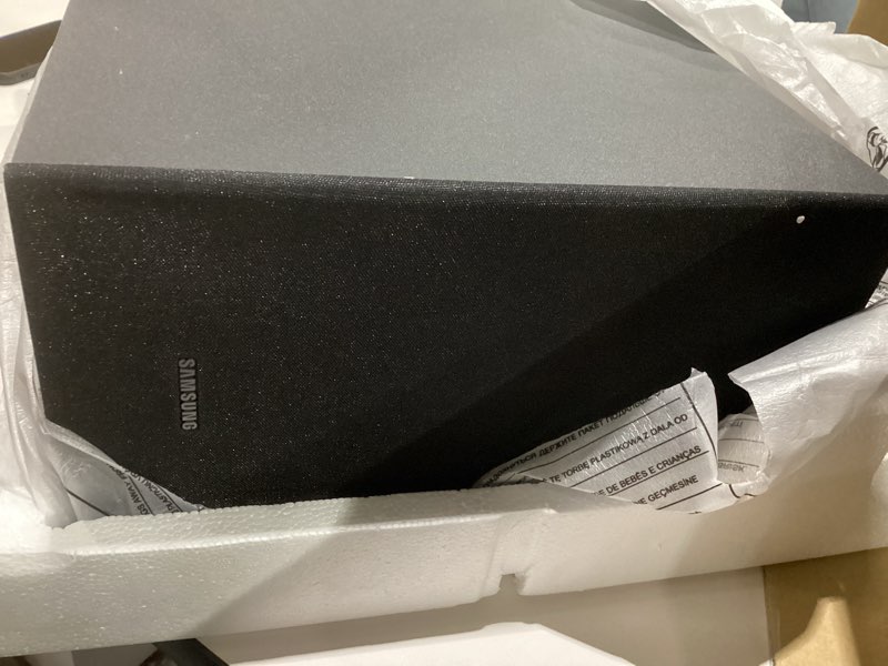 Condition photo showing As Is for SOUND BAR DOESN’T  TURN ON Samsung B-Series Soundbar HW-B750F 5.1 ch Subwoofer (2025 Model) Voice Enhance Mode, Q-Symphony, Adaptive Sound HW-B750F Soundbar, NOT TESTED