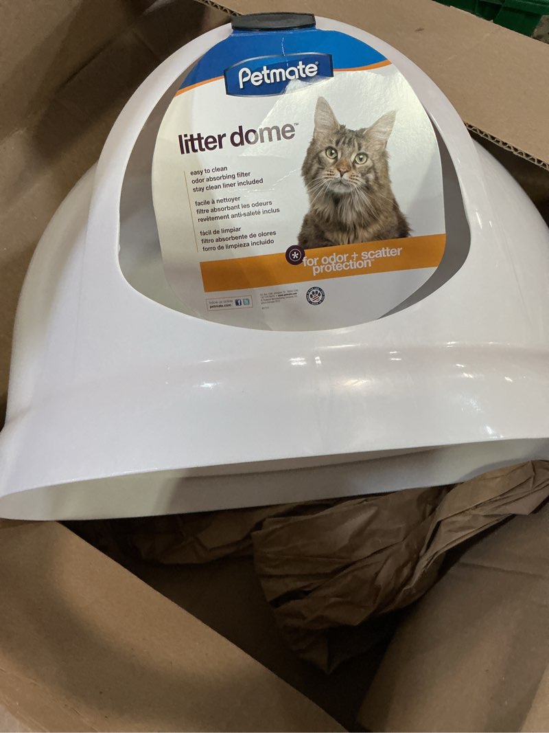 Condition photo showing As Is for petmate booda dome litter box, white pearl white one size