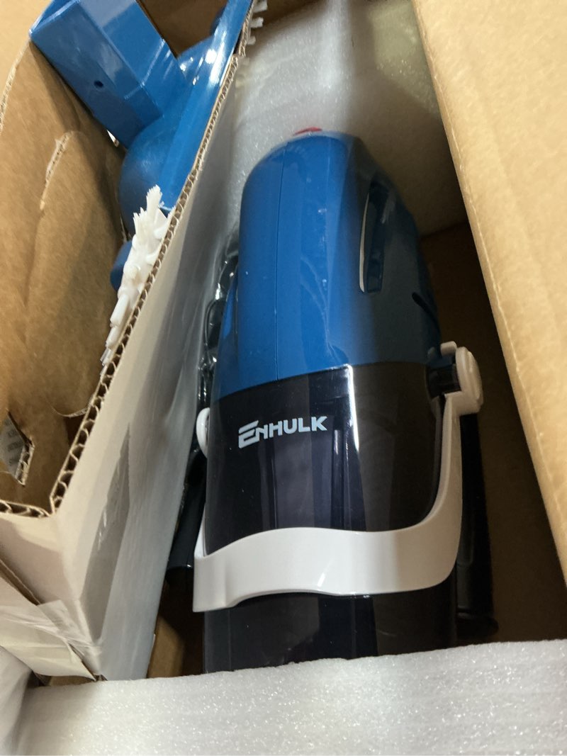 Condition photo showing Good Condition for enhulk pool vacuum for above ground pool, 2026 upgraded pool vacuum with a telescopic pole, 18.5 gal/min powerful suction, 80mins runtime, effortlessly cleans debris underwater (blue)