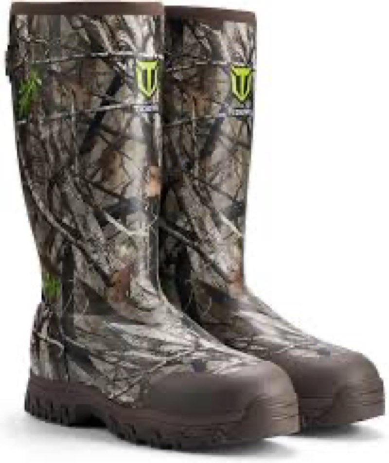 TIDEWE Men's Hunting Boots, Odor-Control Lining, 600g Warmth, Waterproof Insulated Rubber Boots with size 11
