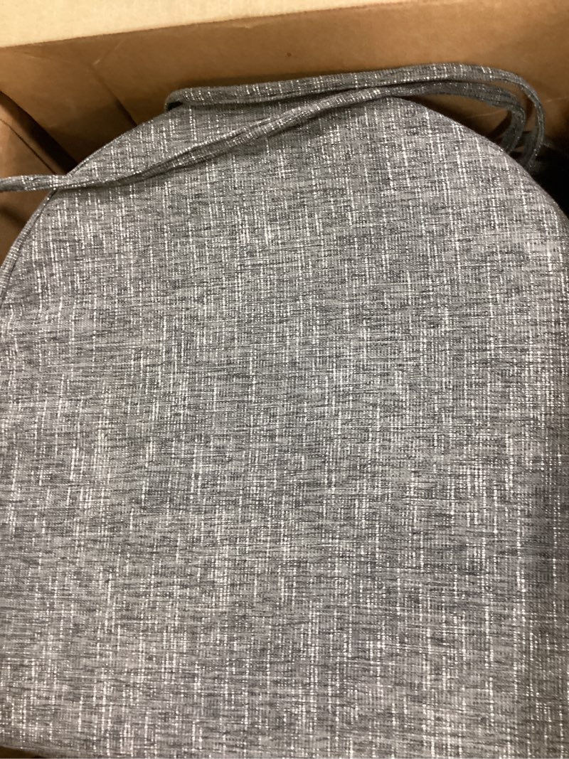 Condition photo showing Good Condition for ipynbap chair cushions for dining chairs, kitchen chair cushions, 16'' x 16'' x 2'', non slip indoor seat cushions, chair pads for dining chairs with ties & removable cover, set of 4, dark grey 4 count(pack of 1) dark grey