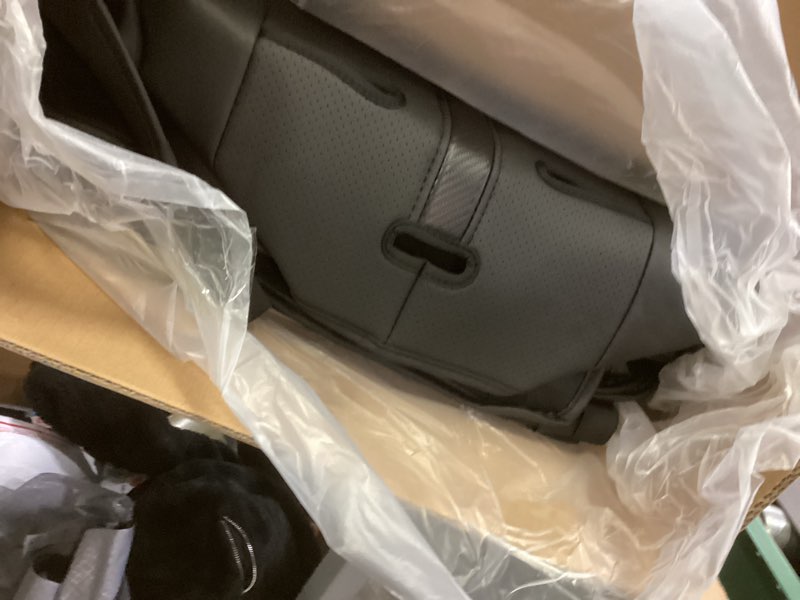 Condition photo showing Good Condition for Super Cover for Toyota Tundra Seat Covers 2014-2021 (CrewMax only), Full Covered Leather Seat Protectors for Tundra 2021 2020 2019 2018 2017 2016 2015 2014 Truck Car Accessories with Carbon Fiber