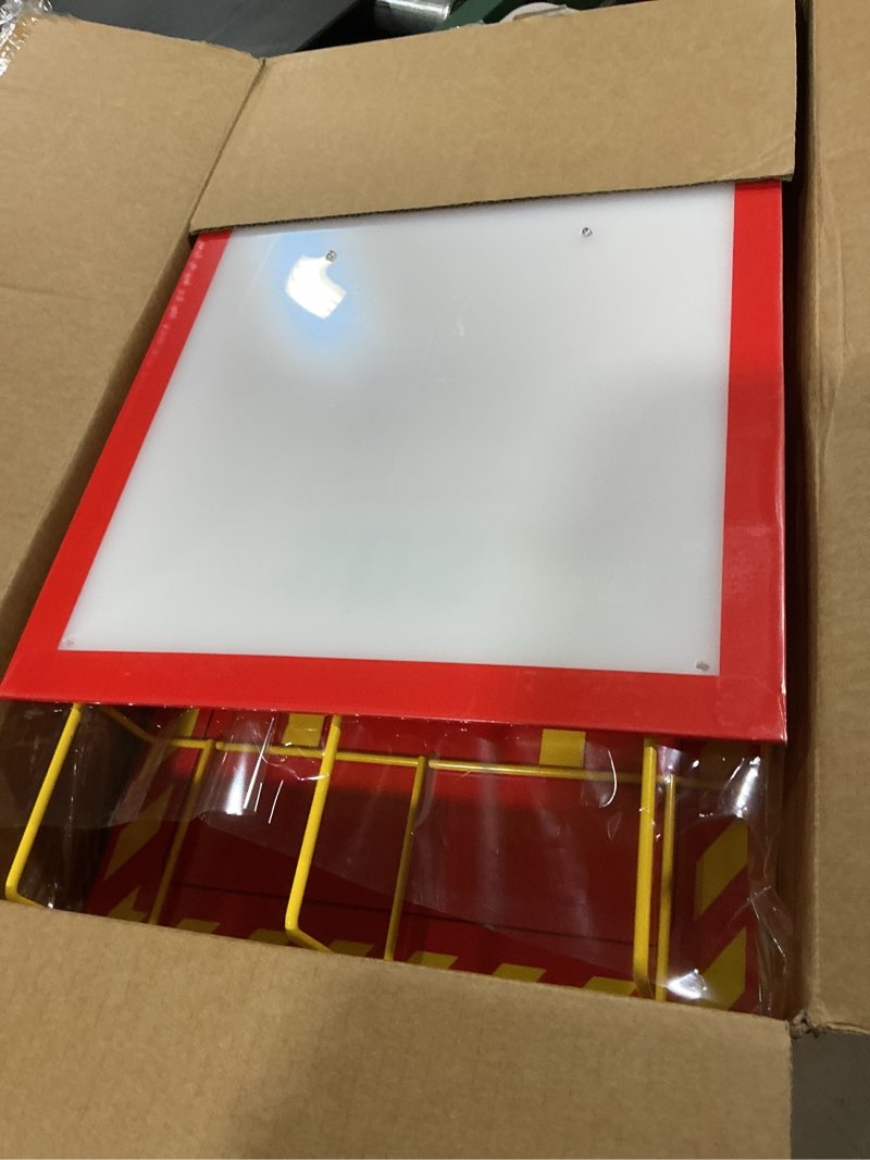 Condition photo showing Good Condition for 2 pcs msds sds binder and wall station,yellow heavy duty 3 inch material safety data sheet 3 ring binder with sds wire rack and display sign, chain,mounting hardware,safety posters,msds labels