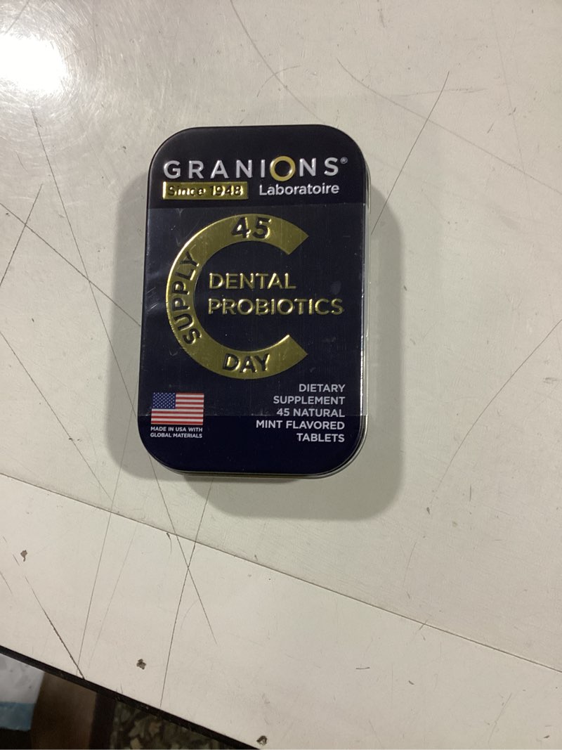 Condition photo showing New/Like New for Oral Probiotic Mints - Best Breath Freshener with Lactobacillus Salivarius - 3 Billion CFU for Dental Probiotics for Teeth and Gums - Oral Health Probiotics for Bad Breath - 45 Tablets 45 Count in Tin