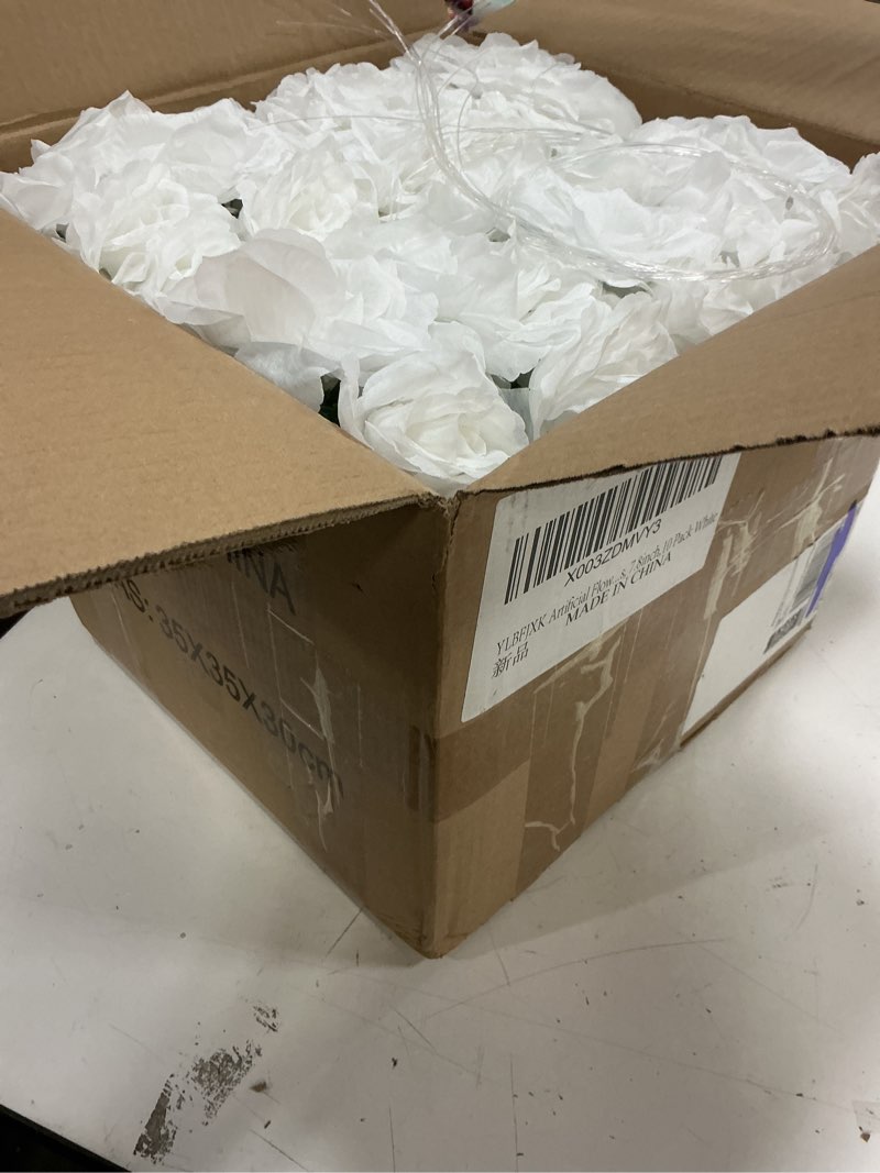 Condition photo showing Good Condition for artificial flower ball for centerpieces bridal wedding artificial wedding party centerpieces decorations, 7.8inch (10, white) white 10